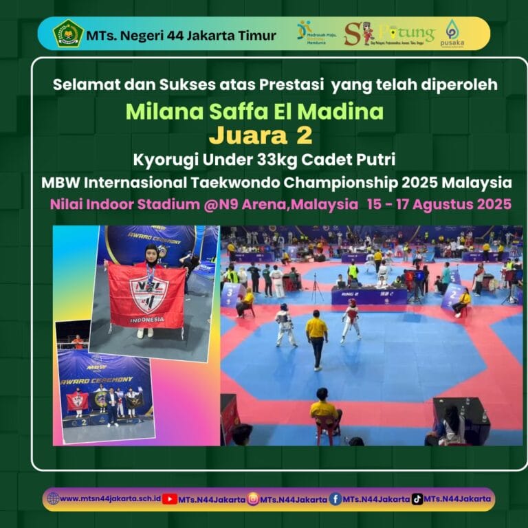 Milana Saffa Raih Juara 2 Taekwondo Internasional
