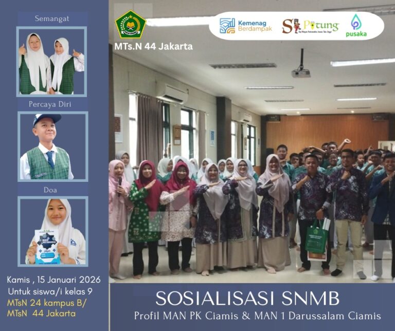 Sosialisasi SNMB 2026 MTsN 44 Jakarta