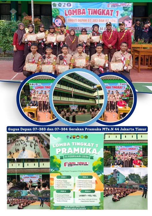 MTsN 44 Jakarta Sukses Gelar Lomba Tingkat 1 Pramuka 2026, 30 Regu Berlaga di LT 1 Gugus Depan